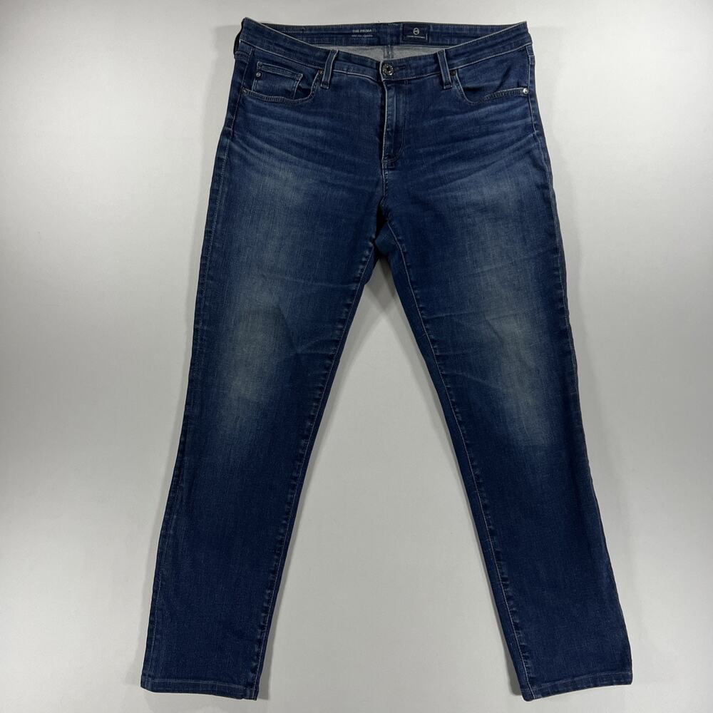 AG Adriano Goldschmied Womens 32x28 (Tag 31R) Blue The Prima Cigarette Mid-Rise